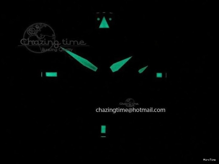 MIROTIME 0417 Durable Big Pilot 5019 Ceramic Case Black Dial Green Markers Asian 23J 7396